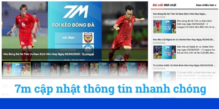 Cập nhật mọi thông tin 7m về kèo nhanh và chính xác nhất 